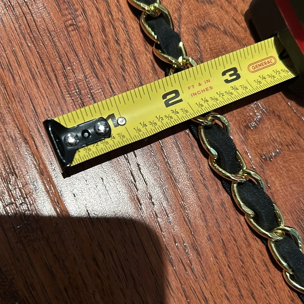 NWOT Anthropologie Gold and Black Chain Belt